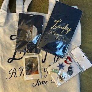 Navy Tote Bag and Accessories Set